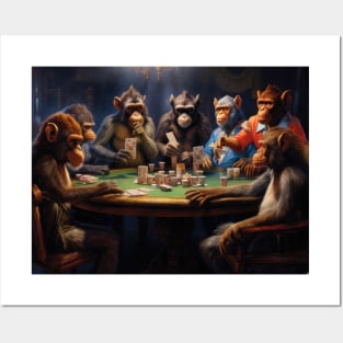 Monkey's Gambit: High-Stakes Poker with Serious Monkeys Posters and Art